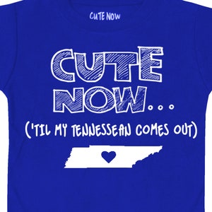 Niño Tennessee camiseta CUTE AHORA... ('Til My Tennessean Comes Out) Orgullo niño niños camiseta elegir tamaños y colores 2T-6T Nashville