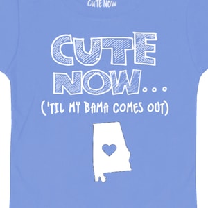 Bonita camiseta de algodón del estado de Alabama para niños pequeños, de 2 a 6 años, hasta que mi abuela salga del armario