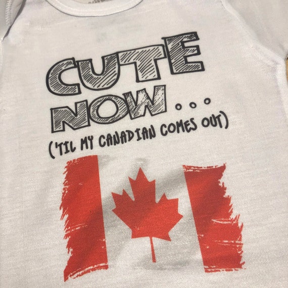 Canada Flag Long Sleeve Toddler T-shirt CUTE NOW ('til My