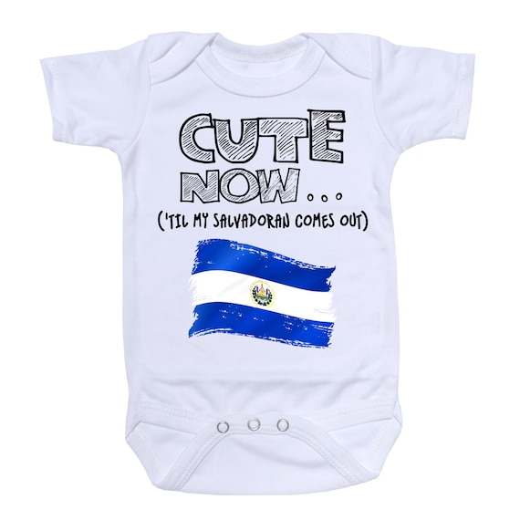 Really Awesome Shirts Salvadorian Guyanese Heart Flags El Salvador Guyana Baby Bodysuit, 0-3 Months White