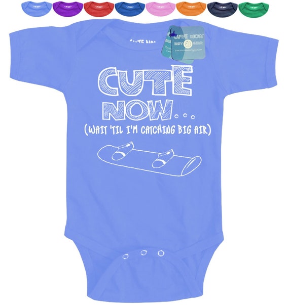 Snowboard jetzt niedlich. Warten Sie bis ich den groBen Luft Fang bin Geschenk Snowboarden Baby Baby Body Jumper wahlen Sie GroBen Farben snowboarder Etsy