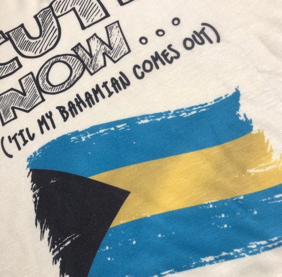 Bahamas Flag Long Sleeve Toddler T-shirt CUTE NOW... Gift Pride Kids White Shirt Pick Size 2T-5T Nassau /'Til My Bahamian Comes Out