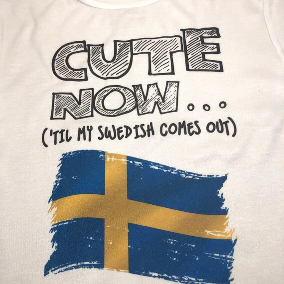 Sweden Flag Long Sleeve Toddler T-shirt CUTE NOW ('til My