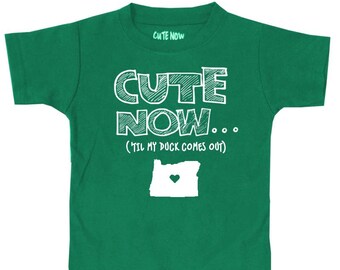 Cute Now... 'Til My Duck Comes Out Toddler Kids Oregon State T-shirt 2T-6T