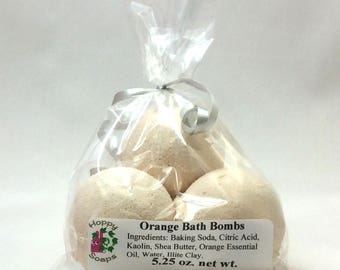 3 Pack Orange Bath Bombs