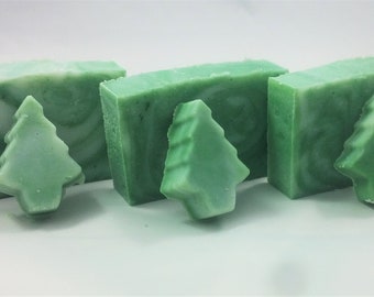 Holiday Soap - Cold Process Soap - Bar Soap - Coconut Oil Soap - Christmas Tree Soap - Artisan Soap