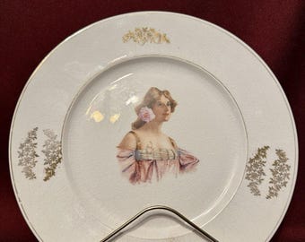 RARE K.T.&K.Co Ramona decorative plate, portrait of Queen Louise of Prussia