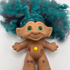 OOAK Vintage Ace Novelty, Treasure Troll with Custom Hair