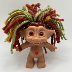 OOAK Vintage Ace Novelty, Treasure Troll with Custom Hair and Tattoo