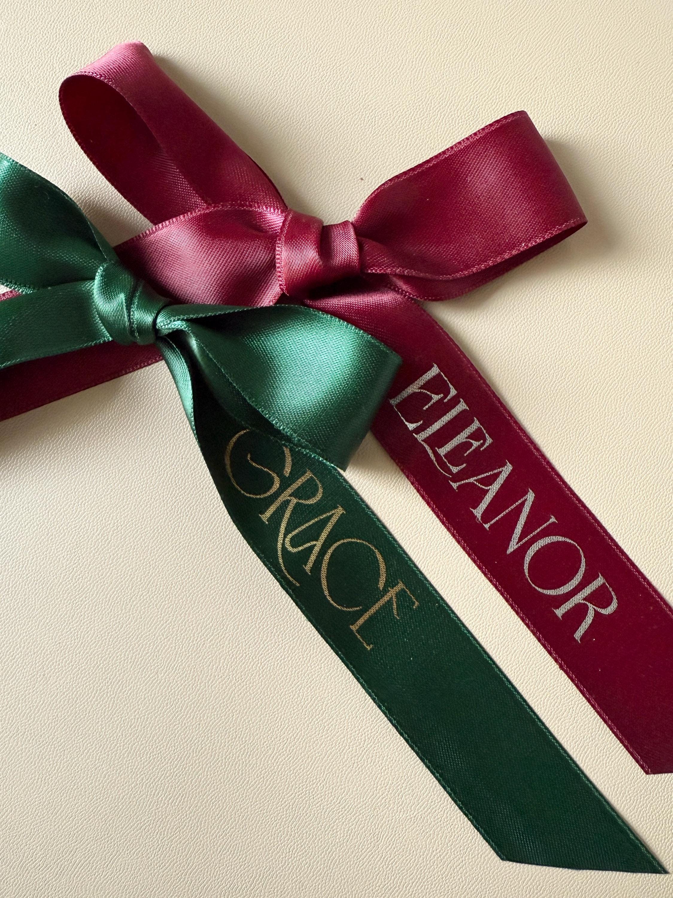 Custom Printed Personalised Table Name Place Ribbons and Bows for ...