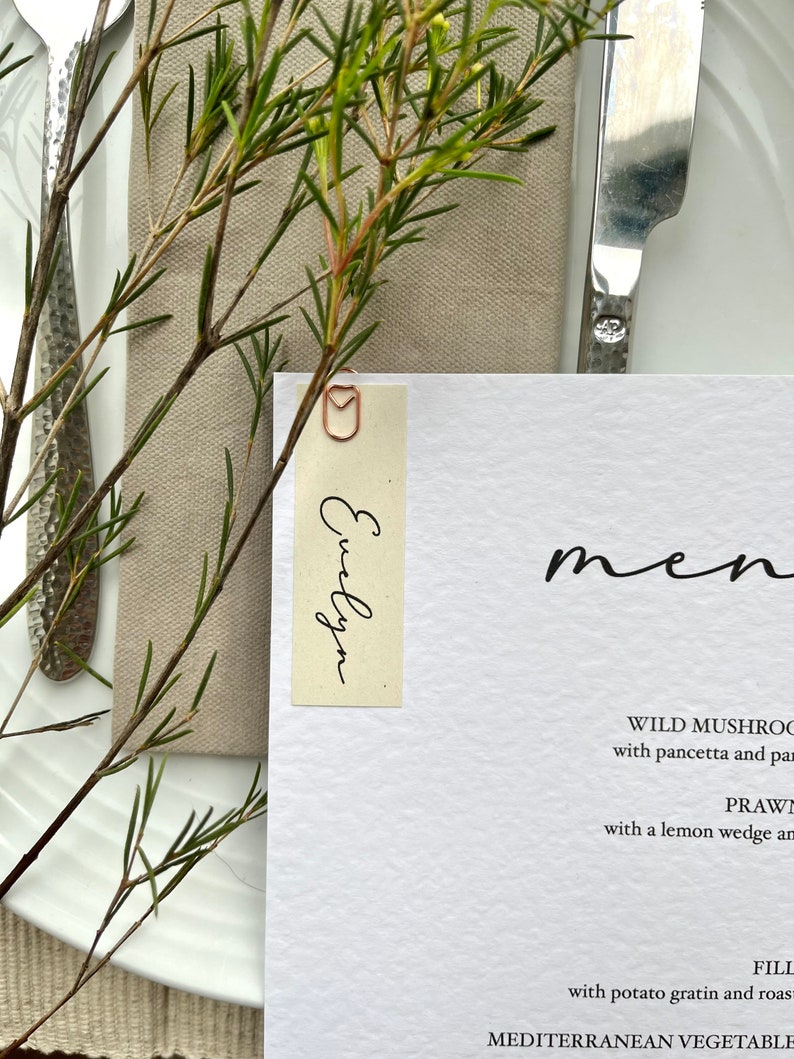 Personalized Wedding Menu Cards: A5 Table Decor - Etsy