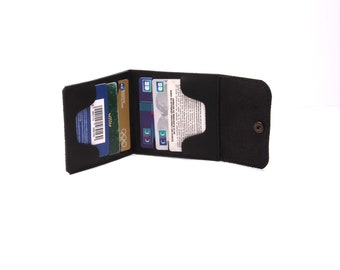 Black leather card case credit card holder gift leather goods for men.