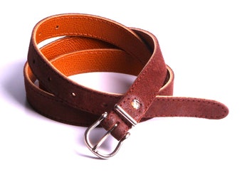 Ceinture Femmes Cuir Naturel boucle mors à cheval fait à la main atelier maroquinerie by mode France.