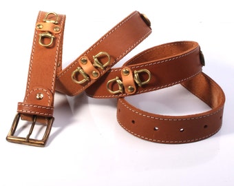 Artisanal belt applied horse bit jewelry personalized creation to measure Women or Men handcrafted in France.