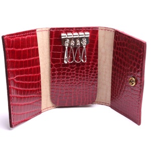 Étui clés cuir porte-clés avec poches pour cartes accessoire maroquinerie de marque by mode France handmade.