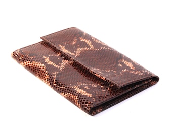 Large leather wallet card holder and paper protector made in France.