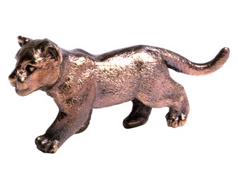 Panther miniature decoration figurine bronze accessory animal collection creation By Mode France.