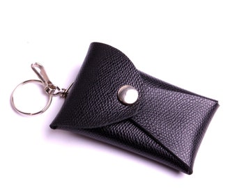 Étui cuir pochette écouteur clés USB accessoires porte-clés maroquinerie fabrication française.