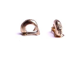 Creole earrings Clip-on rings, jewelry chiseled rings creation and fabrication atelier bijouterie By Mode France.