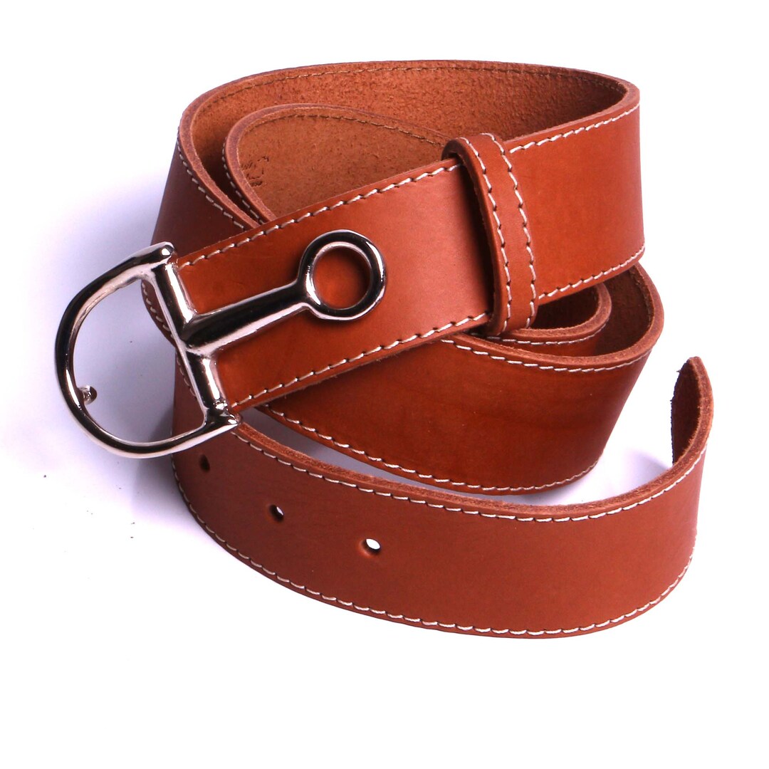 Ceinture en cuir marron Tory 1 1/2 avec boucle éperon en