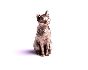 Chat miniature sculptures figurine collection reproduction animaux : chaton. By Mode France.