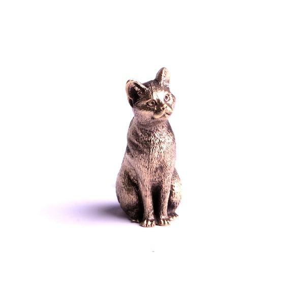 Chat miniature sculptures figurine collection reproduction animaux : chaton. By Mode France.