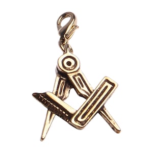 Pendentif franc-maçon bijou décor maçonnique équerre et compas à porter avec cordon ou chaîne atelier by mode France
