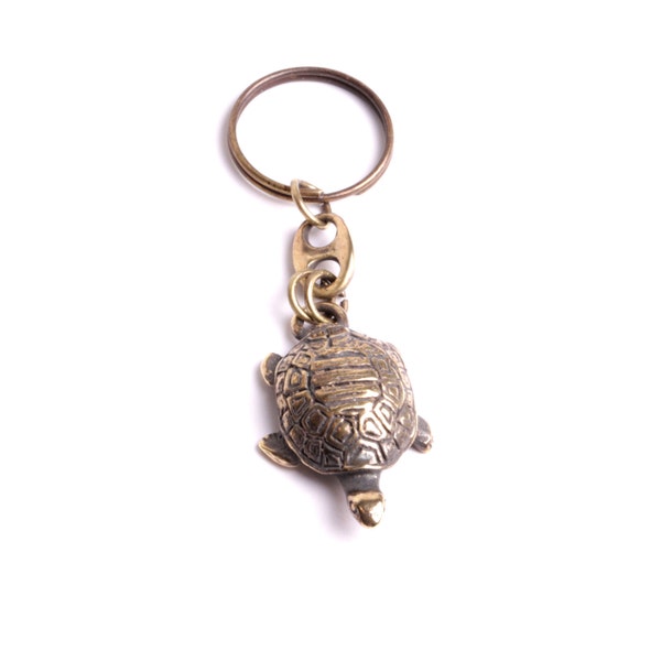 Porte clé tortue animal porte bonheur accessoire pour vos clés maison ou voiture objet collection fait main en France.
