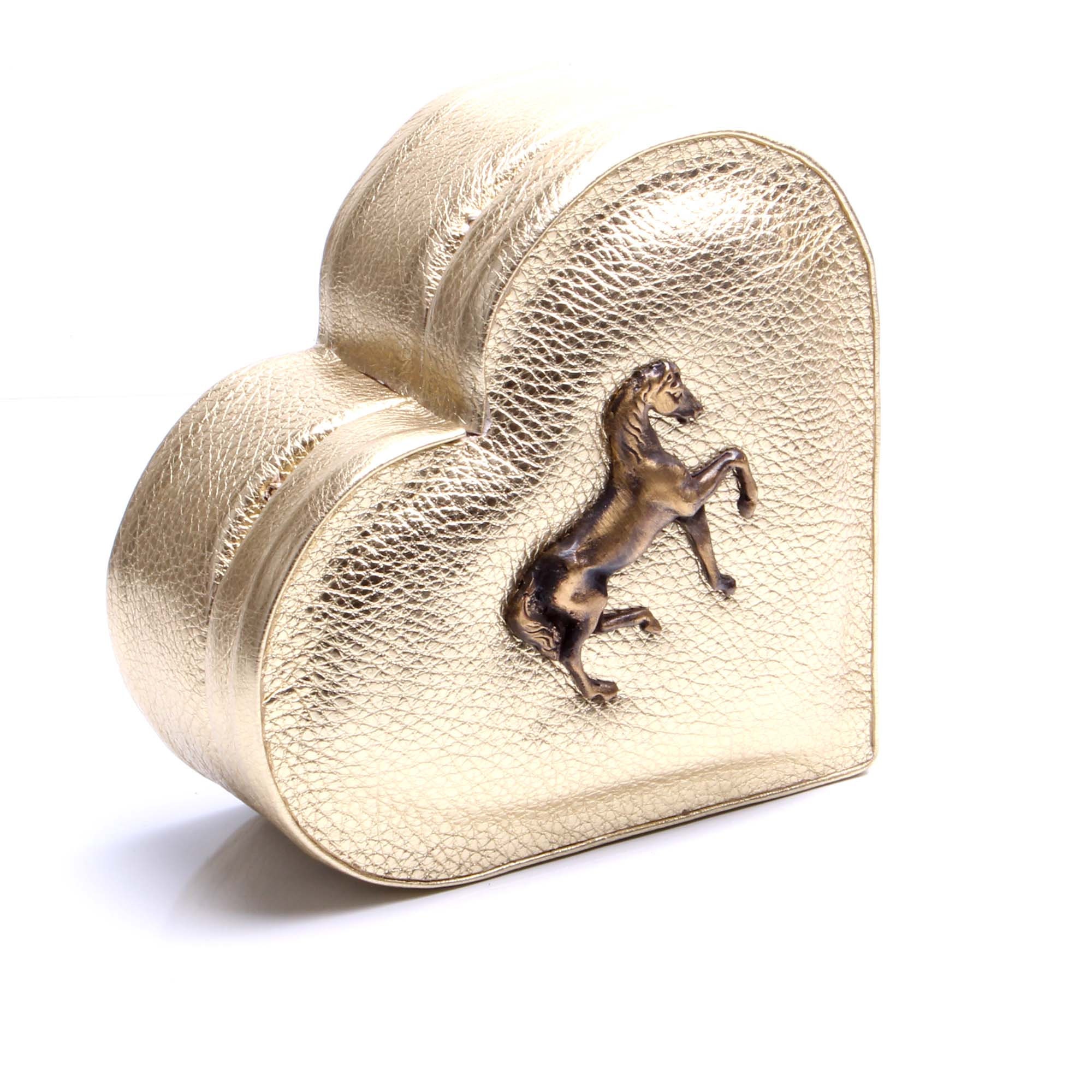 Coffret Cœur Boite Bijou Accessoire Rangement Décoration Artisanale Bois Naturel Recouvert Cuir.