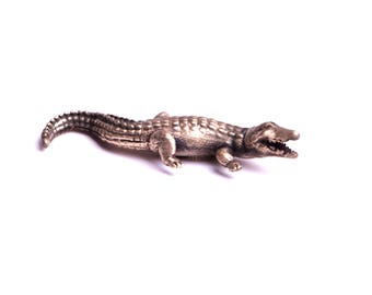 Figurine miniature crocodile objet de décoration reproduction animale une fabrication artisanale dans mon atelier By Mode France.