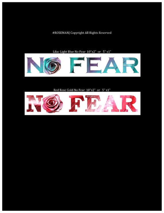 No Fear Bumper Sticker 10 X 2 Or Lapstop Sticker Etsy