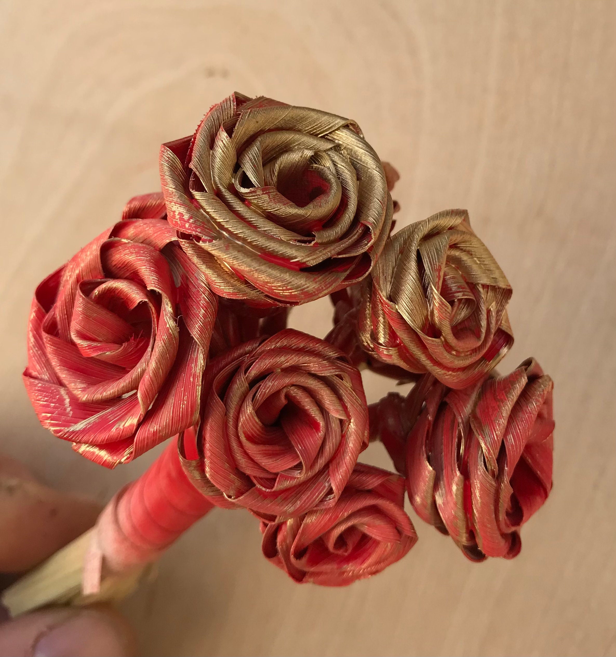 Tissue Paper Flower Bouquet - Red Ted Art - Kids Crafts