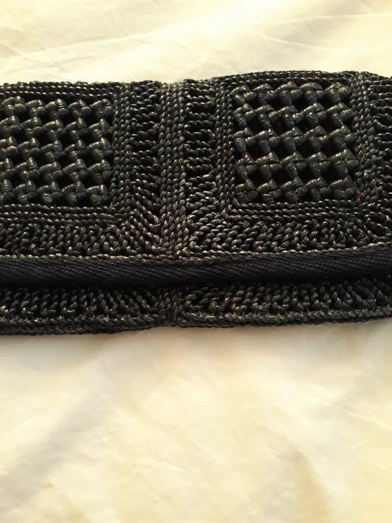 Vintage Marshall Fields Raffia Clutch - image 1