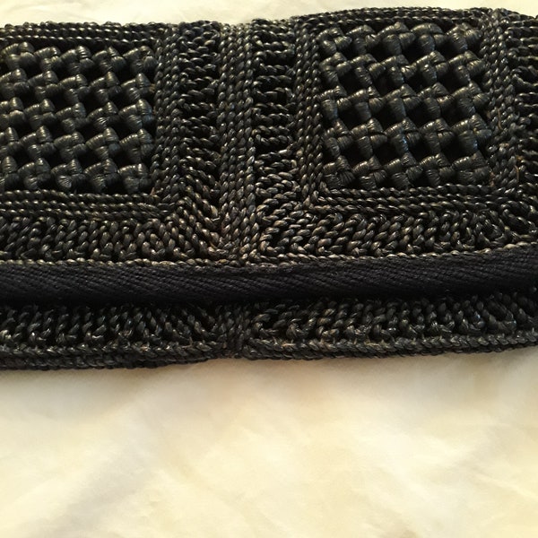 Vintage Marshall Fields Raffia Clutch