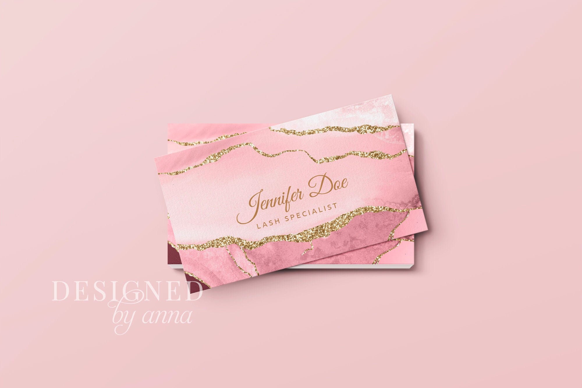 Gold Glitter Business Card Design Printable Business Card Etsy