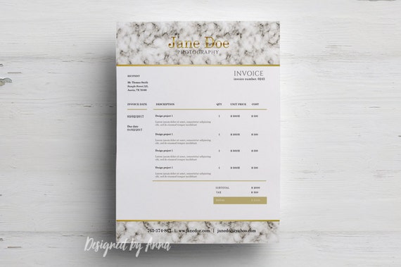 photography invoice template elegant invoice design wedding etsy elegant invoice template