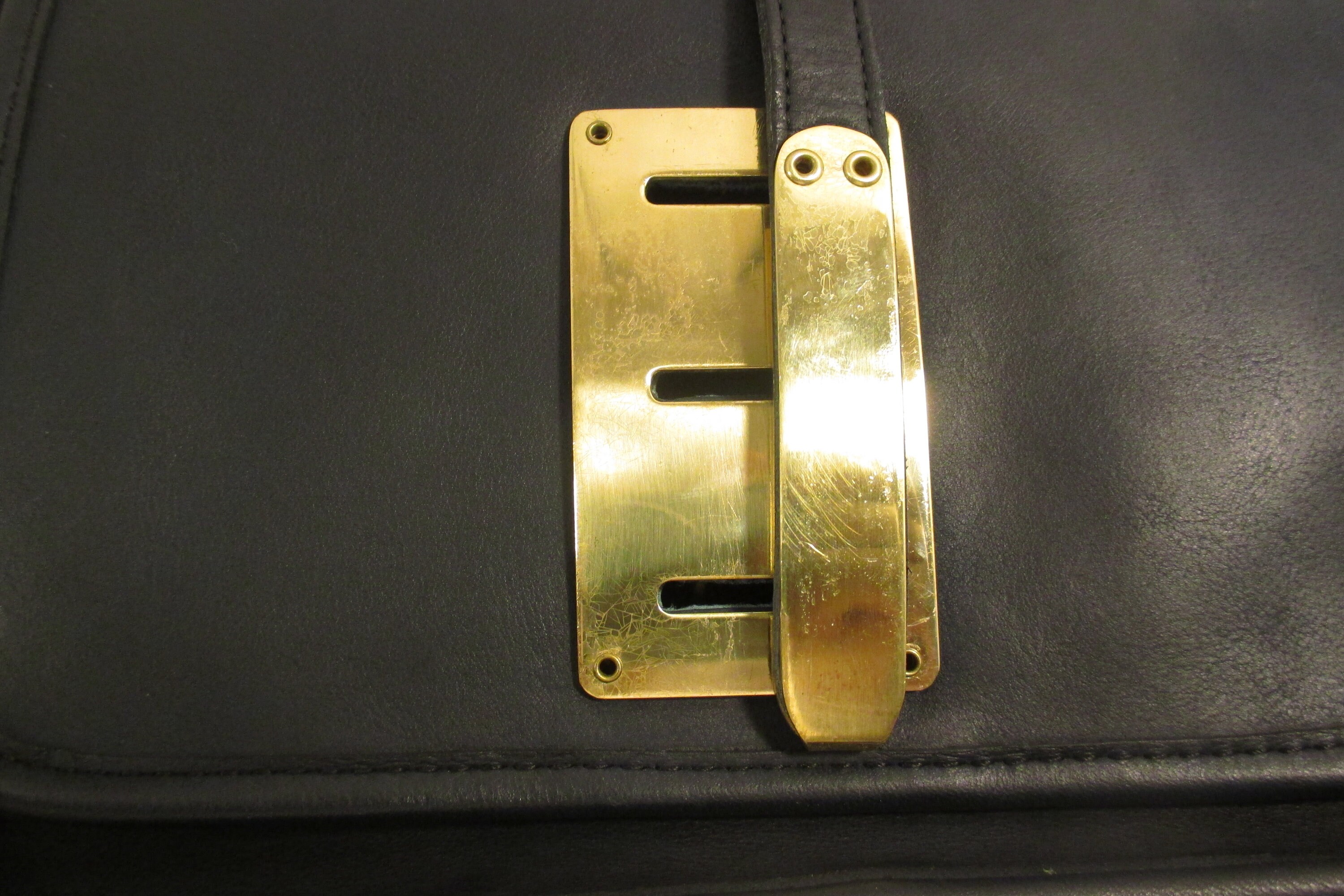 Vintage Coach Navy Blue Leather Hasp Lock Shoulder Bag Etsy