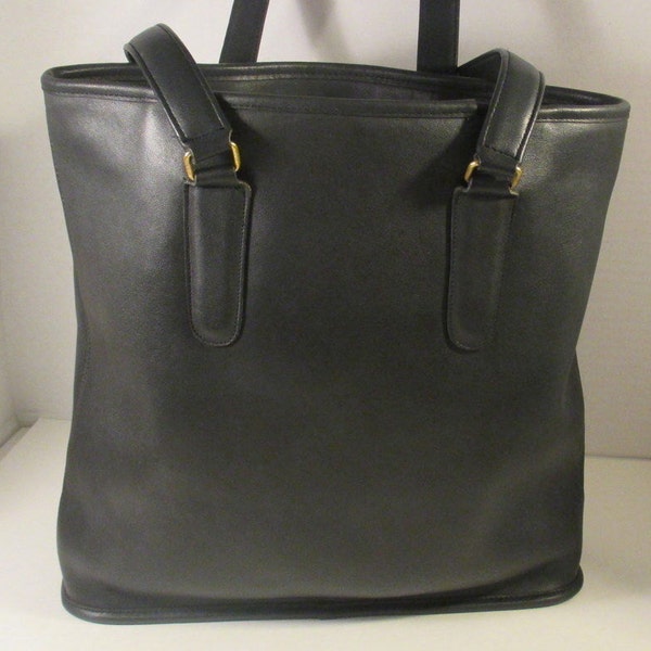 Coach Vintage Bonnie Cashin Navy Blue Leather Shopper Tote -(NYC Vintage ) - Refurbished - EVC