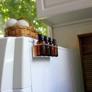 15ml Short White Magnetic Essential Oil Storage Rack, Holder, Organizer, Rack  Holds 4-15ml Bottles MetalRacks