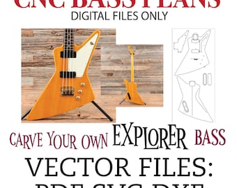 Explorer Bass 1958 in DXF Organized for CNC Cam - Etsy