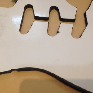 Modern Strat guitar. US specs.Routing template for guitar building. Fender style Vinyl sticker, Strat blueprints, guitar blueprints image 5