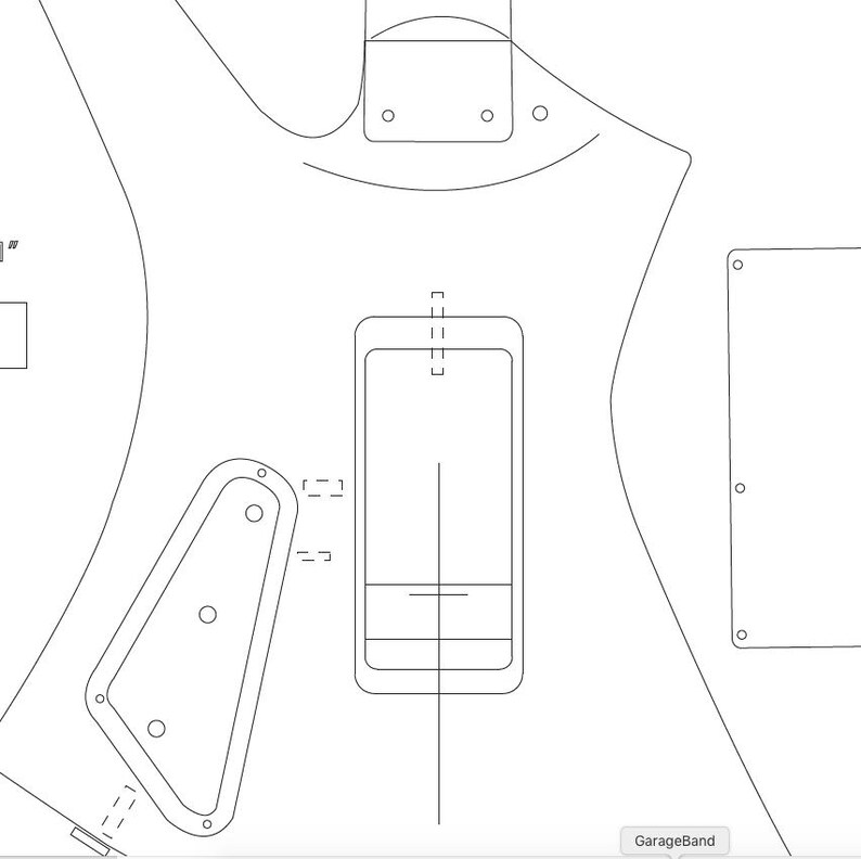 Kelly Shape With Floyd Rose Guitar Routing Plans. Bolt On, 4 Files ...