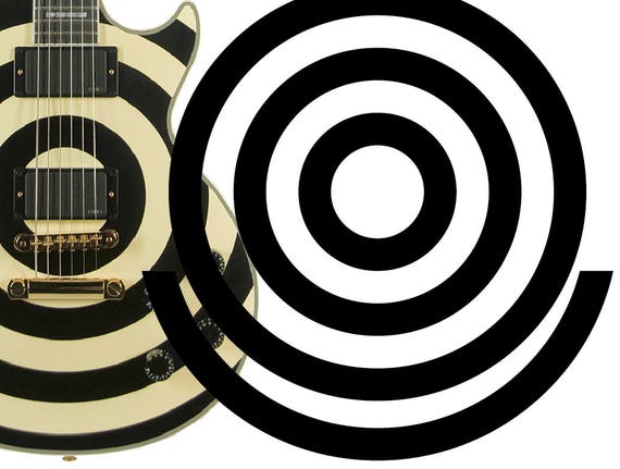Pegatina de vinilo Bullseye para la construcción de guitarras. | Etsy España