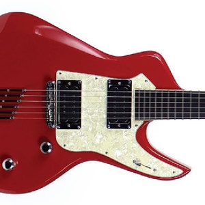 1986 Neil Schon guitar.  Routing template for guitar making. Schon blueprint. Vinyl sticker body template, luthier supplies
