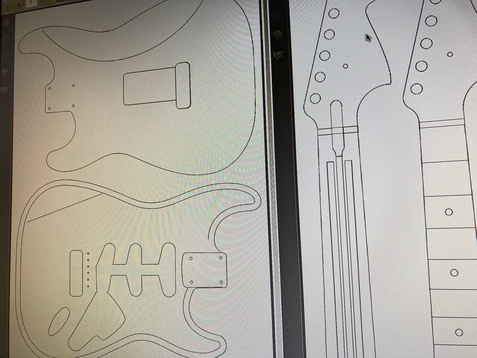 Strat Style Guitar CNC Vector Plans (pdf, Svg, Dxf) - Etsy