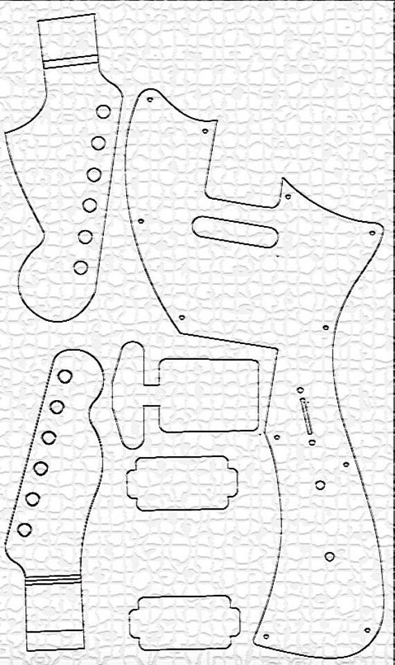 Meteor Style Guitar Cnc Digital Plans. 3 Files Types for Cnc