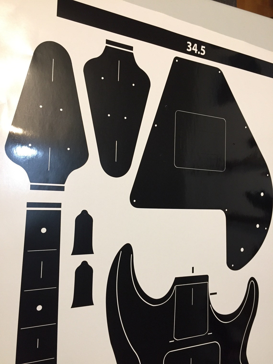 70s Gibson Grabber Bass routing template based on 1975 model. | Etsy