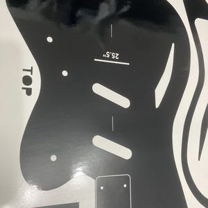 Plantilla de enrutamiento para guitarra Surfcaster de 1994, pegatina de vinilo estilo Charvel imagen 7