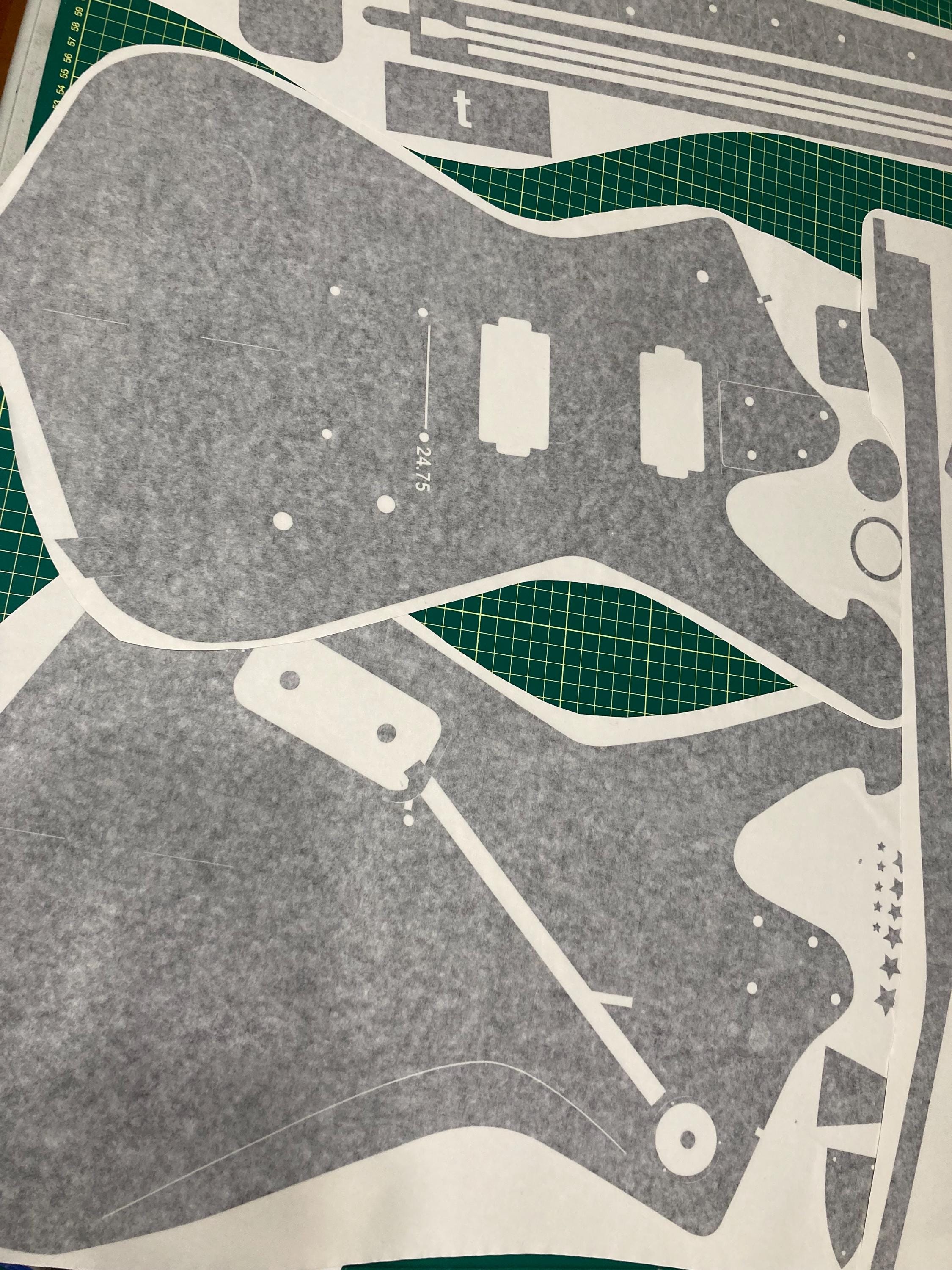 Iceguy Style Guitar Routing Template, 70s Model Style,vinyl