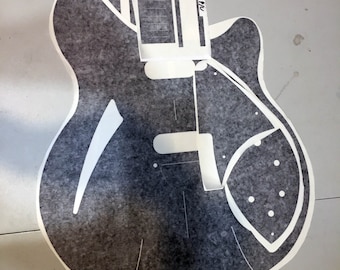 Rick 360 routing template for guitar building. Cut from vinyl, Complete body, neck, headstock parts for wood routing. Ships free